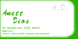 anett dios business card